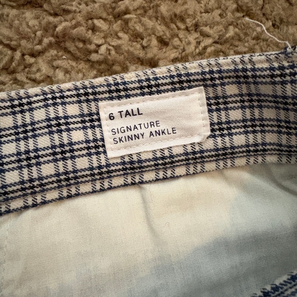 Gap Crepe Skinny Ankle Plaid Pant Women’s 6 Tall Workwear Office Business Casual - Picture 5 of 8